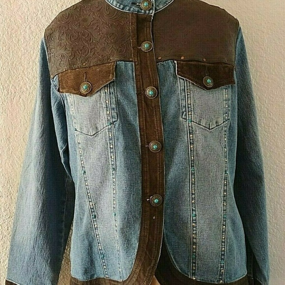 Dg Diane Gilman Western Jean Jacket 